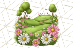 Whimsical Country Club Golf Clipart Argyle PNG Product Image 3