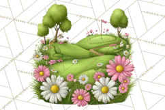 Whimsical Country Club Golf Clipart Argyle PNG Product Image 3