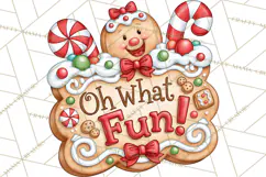 Gingerbread Christmas Signs PNG, Cute Christmas Sayings Product Image 4