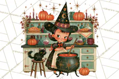 Vintage Halloween Scenes PNG, Halloween Magic Clipart Product Image 4