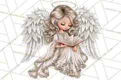Christian Christmas Angel Clipart PNG Product Image 4
