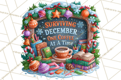 Christmas Teacher Chalkboard Quote PNG Product Image 5
