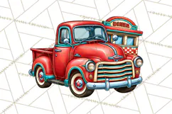 Retro Diner Clipart PNG 1950s Vintage Food Jukebox Product Image 5