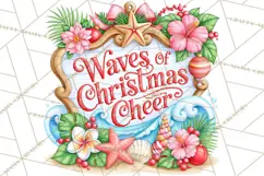 Tropical Christmas Beach Signs PNG, Christmas Quotes, Beach Product Image 4