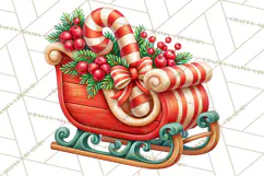 Candy Cane Lane Vintage Christmas Accents Clipart Product Image 4