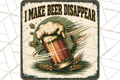 Vintage Man Cave Funny Clipart, Beer Png, Hunting, Bar Sign Product Image 4