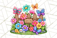 Colorful Butterfly Inspirational Clipart PNG, Floral Png Product Image 5