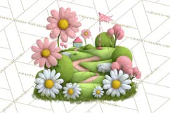 Whimsical Country Club Golf Clipart Argyle PNG Product Image 4