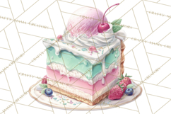 Cute Birthday Party Clipart PNG | Birthday Cake Graphics Product Image 4