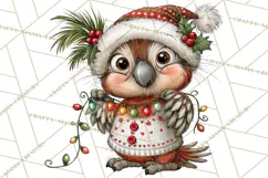 Jungle Christmas Clipart, Christmas Jungle Animals PNG Product Image 5