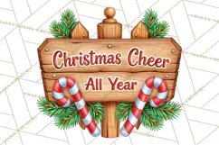 Candy Cane Lane Vintage Christmas Quote Signs Product Image 5