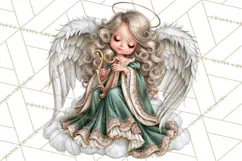 Christian Christmas Angel Clipart PNG Product Image 5