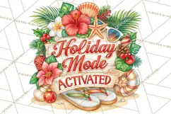 Tropical Christmas Beach Signs PNG, Christmas Quotes, Beach Product Image 5