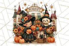 Vintage Halloween Scenes PNG, Halloween Magic Clipart Product Image 5