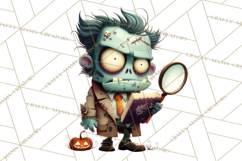 Cute Halloween Zombie Clipart PNG Product Image 4