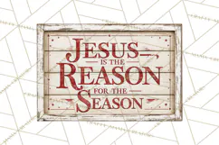 Christian Farmhouse Christmas Signs PNG Product Image 5