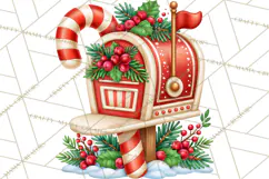 Candy Cane Lane Vintage Christmas Accents Clipart Product Image 2