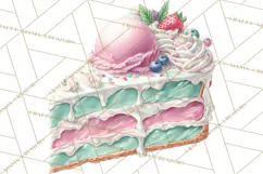Cute Birthday Party Clipart PNG | Birthday Cake Graphics Product Image 5