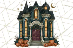Vintage Halloween Places PNG, Halloween Magic Clipart Product Image 2