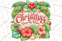Tropical Christmas Beach Signs PNG, Christmas Quotes, Beach Product Image 2