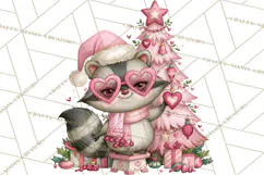 Funny Christmas Raccoon Clipart, Sassy Holiday PNG Design Product Image 2