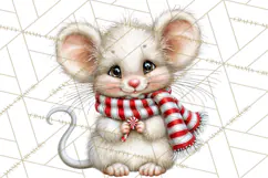 Peppermint Pals Christmas Animal Clipart PNG, Cute Candy Product Image 2
