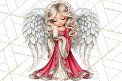 Christian Christmas Angel Clipart PNG Product Image 2