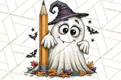 Schoolhouse Spirits, Halloween School Clipart PNG Product Image 5