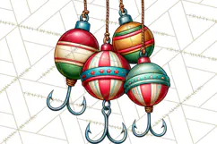 Christmas Fishing Clipart PNG Product Image 3