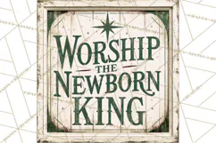 Christian Farmhouse Christmas Signs PNG Product Image 3