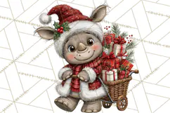Jungle Christmas Clipart, Christmas Jungle Animals PNG Product Image 3