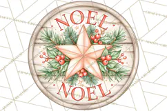 Religious Christmas Nativity Round Sign Clipart PNG Product Image 3