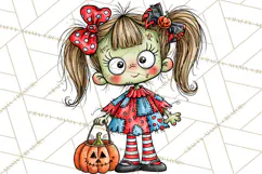 Zombie Hollow Cute Zombie Halloween Clipart PNG Product Image 3