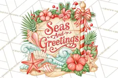 Tropical Christmas Beach Signs PNG, Christmas Quotes, Beach Product Image 3