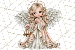 Christian Christmas Angel Clipart PNG Product Image 3
