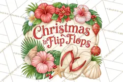 Tropical Christmas Beach Signs PNG, Christmas Quotes, Beach Product Image 4