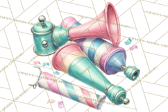 Cute Birthday Party Clipart PNG | Birthday Cake Graphics Product Image 3