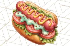 Girls Back Yard Barbecue Girly Grilling BBQ Clipart Product Image 3