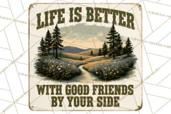 Friendship Quotes Sign Clipart PNG Funny Friends Rustic Product Image 5