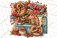 Christmas Pretzel Bakery Clipart PNG Food Elements Product Image 4
