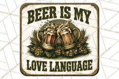Vintage Man Cave Funny Clipart, Beer Png, Hunting, Bar Sign Product Image 4