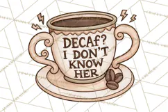 Sarcastic Coffee Clipart, Funny Coffee PNG Product Image 4