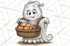 Halloween Farmhouse Monsters Clipart, Cute Halloween Farm Product Image 4