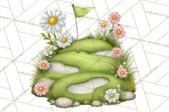 Whimsical Country Club Golf Clipart Argyle PNG Product Image 3