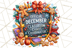 Christmas Teacher Chalkboard Quote PNG Product Image 4