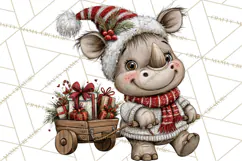 Jungle Christmas Clipart, Christmas Jungle Animals PNG Product Image 4