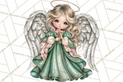 Christian Christmas Angel Clipart PNG Product Image 5