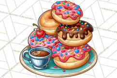 Retro Diner Clipart PNG 1950s Vintage Food Jukebox Product Image 2