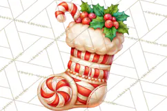 Candy Cane Lane Vintage Christmas Accents Clipart Product Image 5