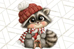 Peppermint Pals Christmas Animal Clipart PNG, Cute Candy Product Image 5